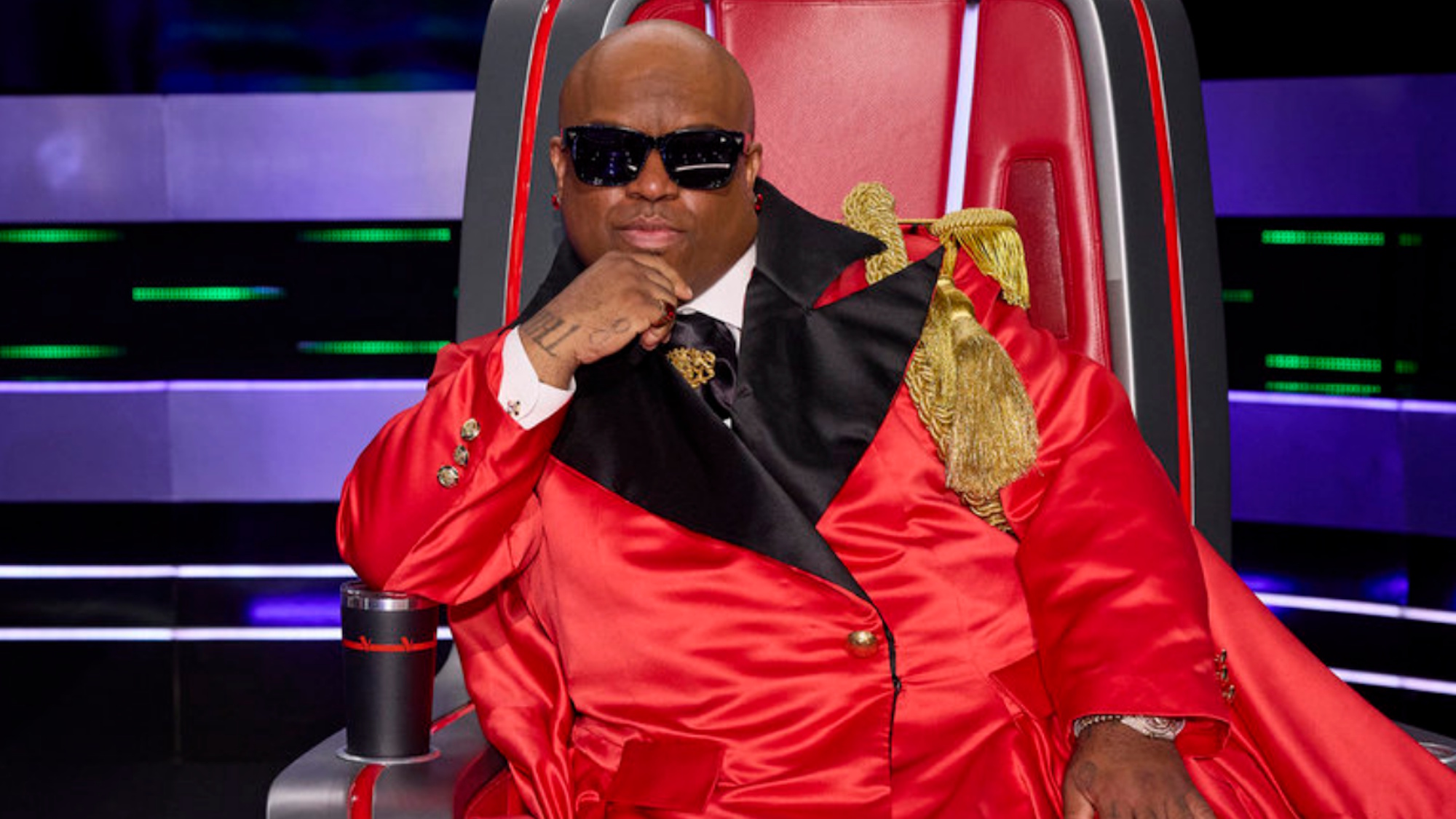 Former The Voice coach CeeLo Green is shown.