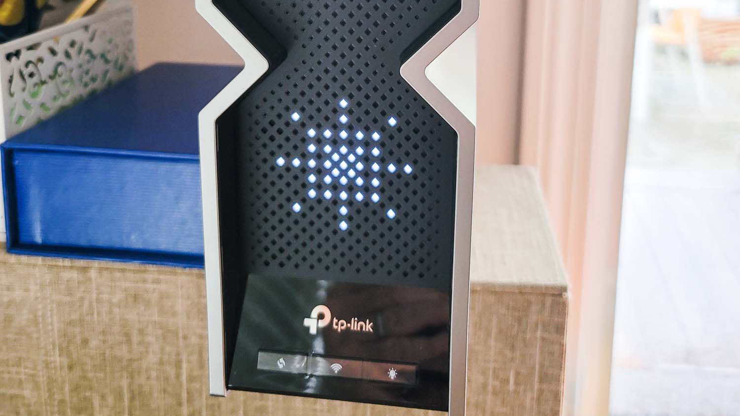 TP-Link Archer BE800 placed on counter