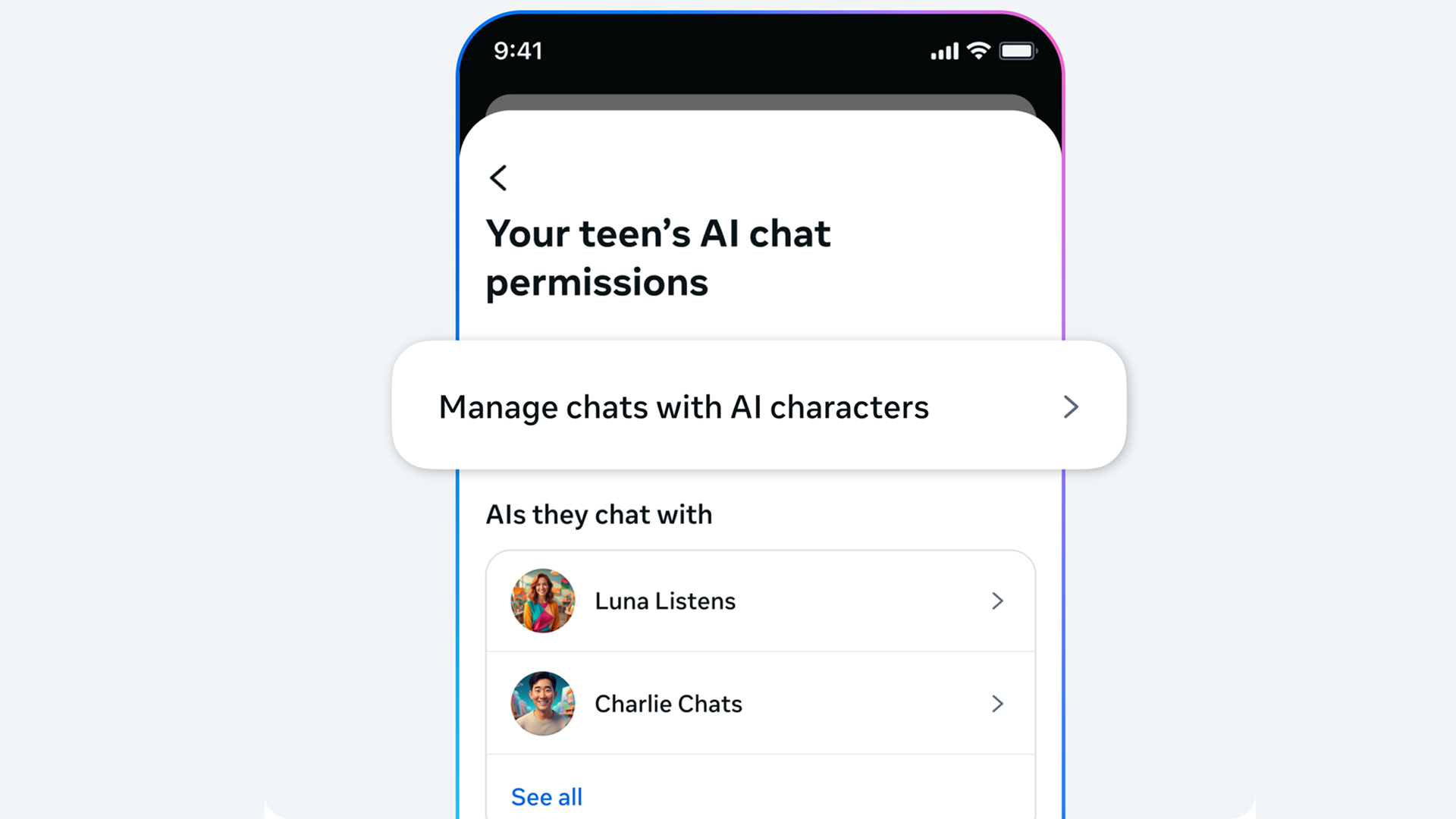 Meta AI parental controls