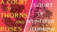 A Court of Thorns and Roses cover vs A Court of Splintered Harmony cover