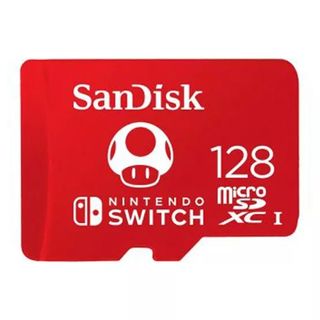 Product shot of microSDXC UHS-I card for Nintendo, one of the best Nintendo Switch SD cards