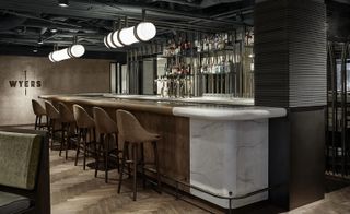 The bar in the Wyers Bar & Restaurant — Amsterdam
