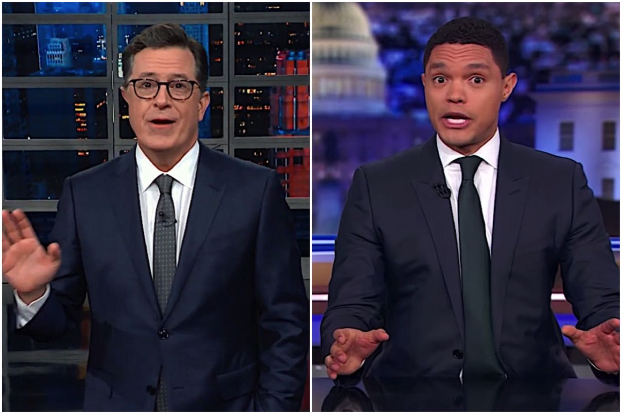 Trevor Noah and Stephen Colbert on Trump and national emergencies