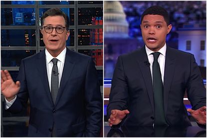 Trevor Noah and Stephen Colbert on Trump and national emergencies