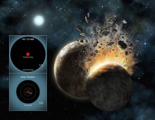 Alien Dust Kicked Up By Baby Planet Collisions