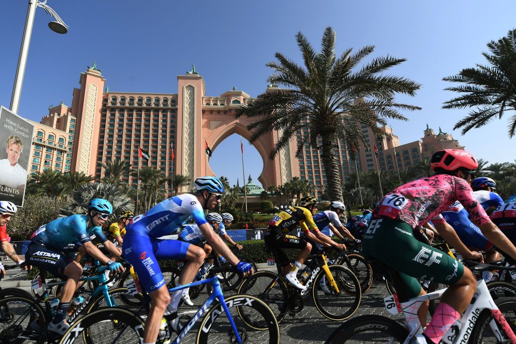 The UAE Tour visited the Atlantis hotel on the Palm