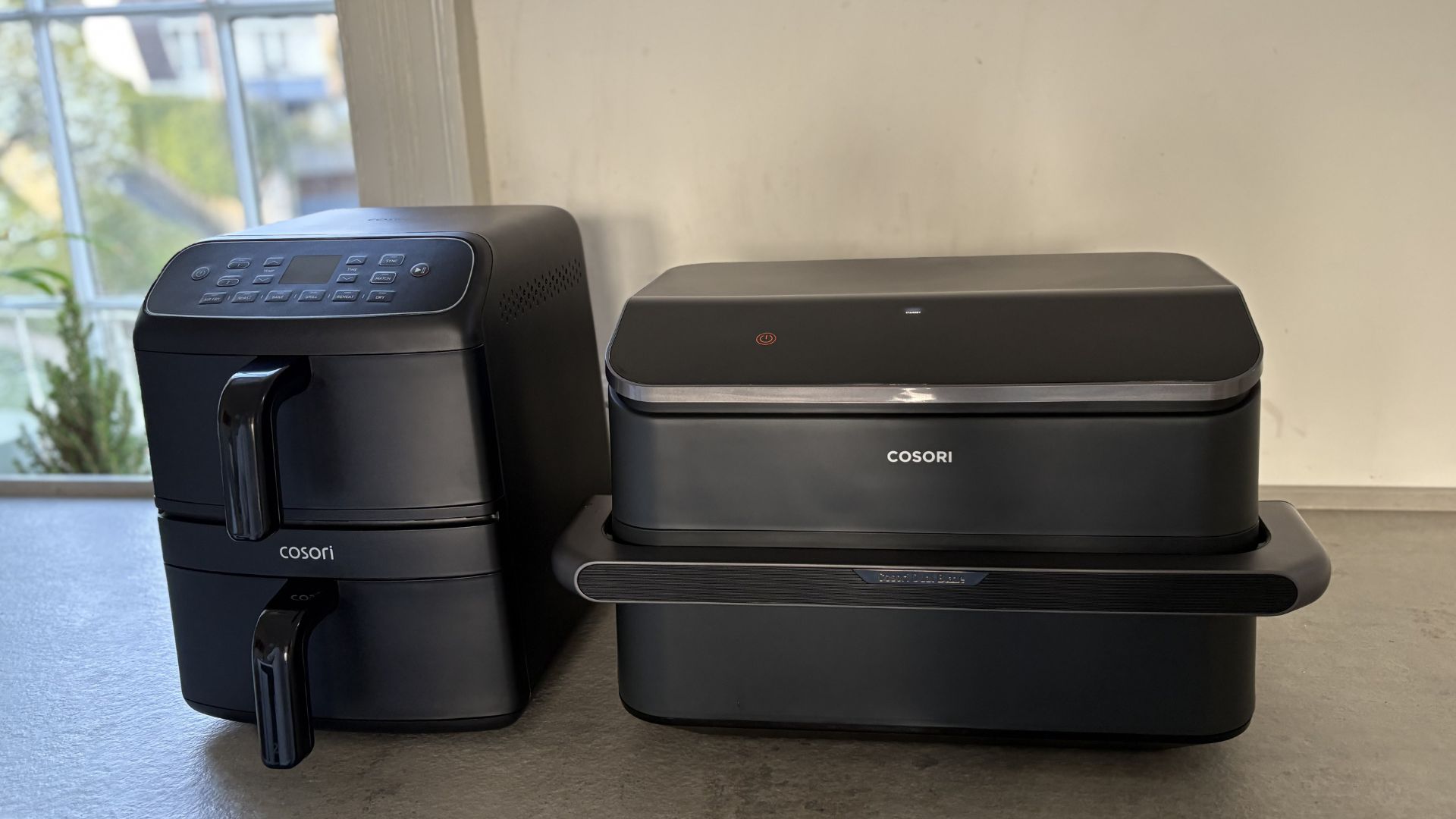 Cosori Dual Blaze TwinFry 10L Air Fryer being tested