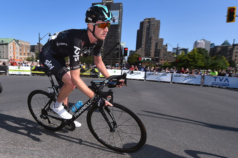 Ian Boswell takes a corner at GP de Montreal