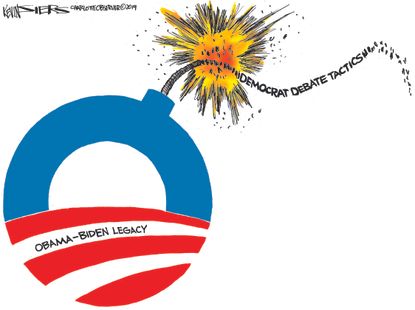 Political Cartoon Obama-Biden Legacy Time Bomb