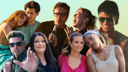 Collage of images from Michael; Mortal Kombat II; Sweet Magnolias; Every Year After; Alice and Steve