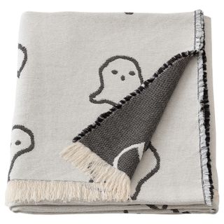 Kustfyr Throw - White/black 51x67 