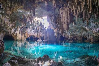 Beautiful view of Cenote Sac Actún