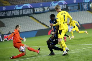 Erling Haaland was on target again for Borussia Dortmund