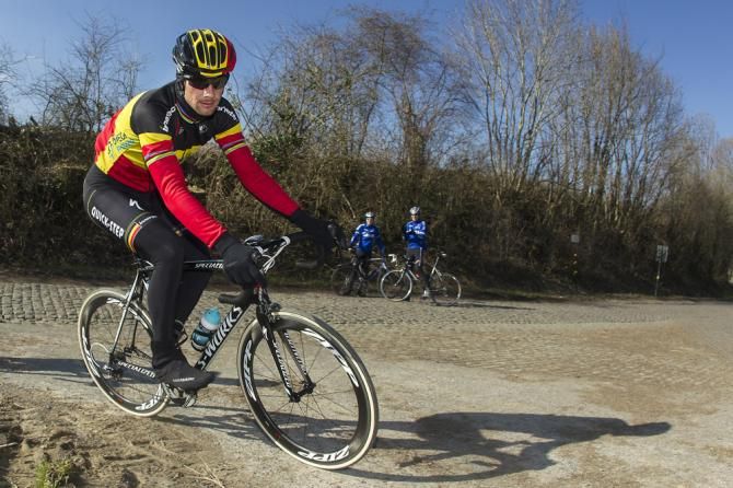 Tom Boonen (Omega Pharma-Quick Step) has finished on the Omloop Het Nieuwsblad podium multiple times but has yet to win the Belgian semi-Classic.