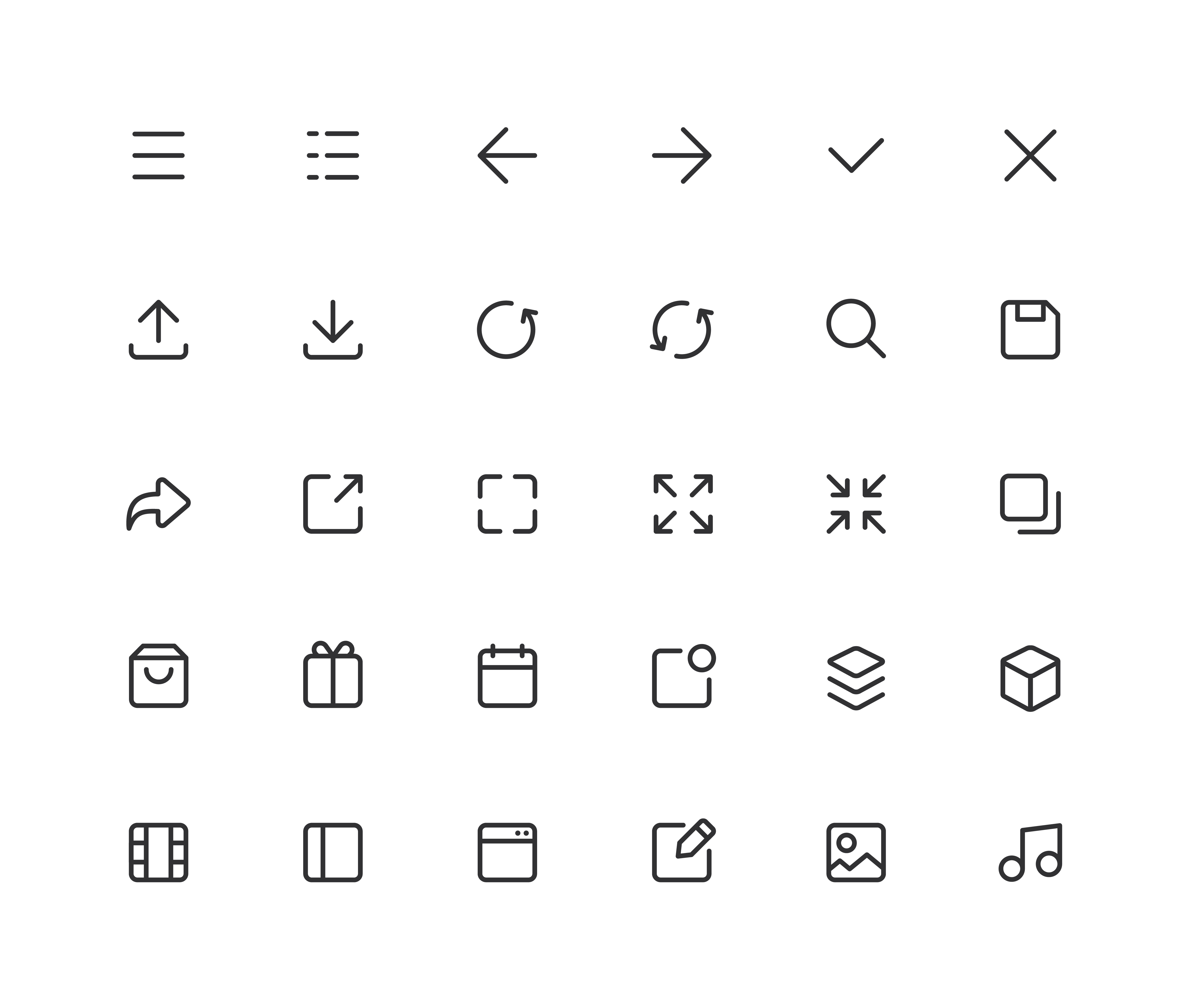 User Interface Line Icons