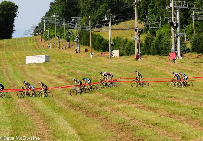Riders criss-crossing the ski slopes