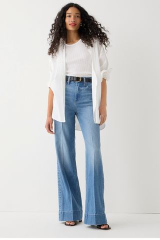 J.Crew Denim Trouser in Chambray Blue Wash