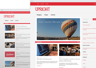 Free WordPress themes: Upright