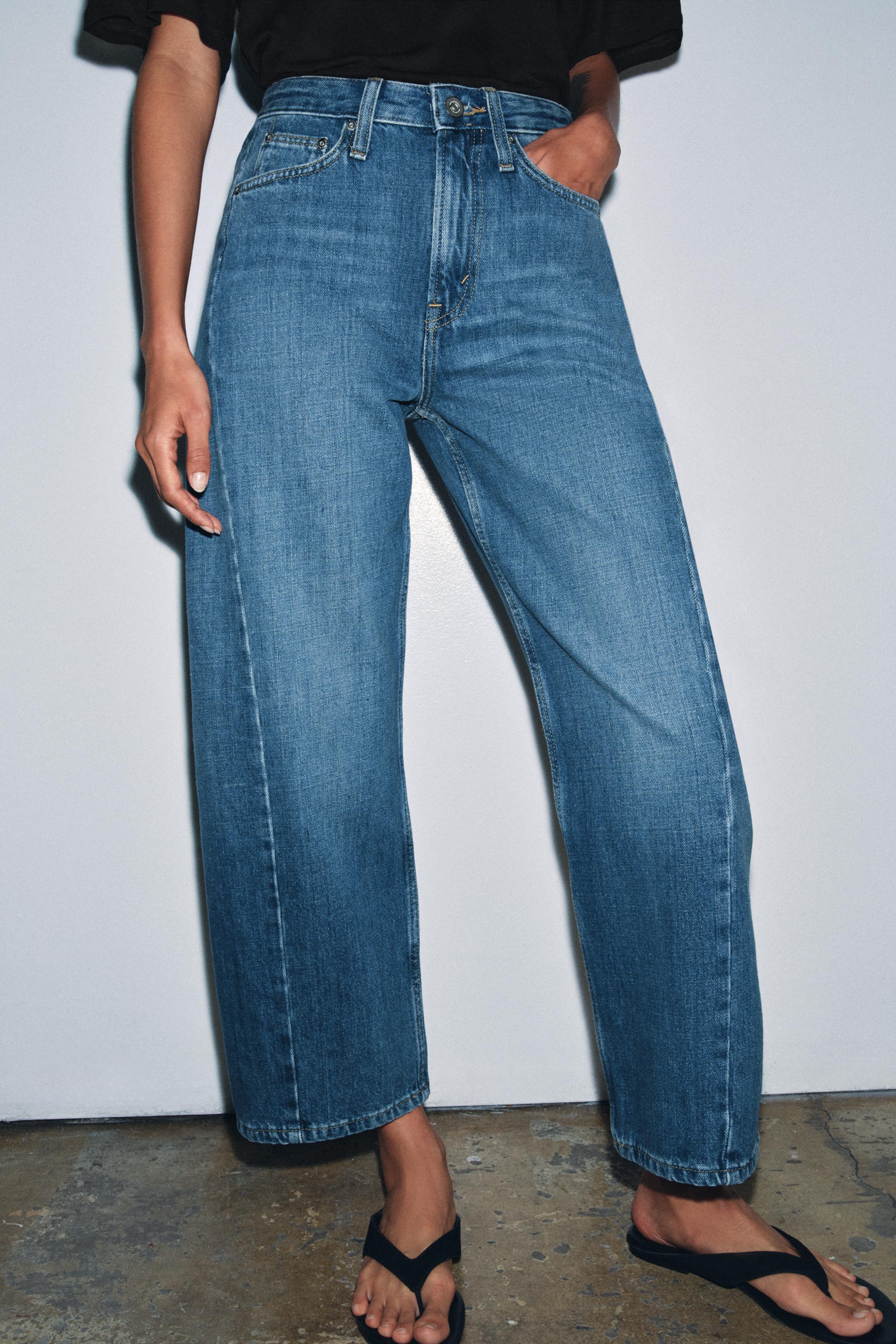 Zw Collection Mid-Rise Ankle Relaxed Jeans
