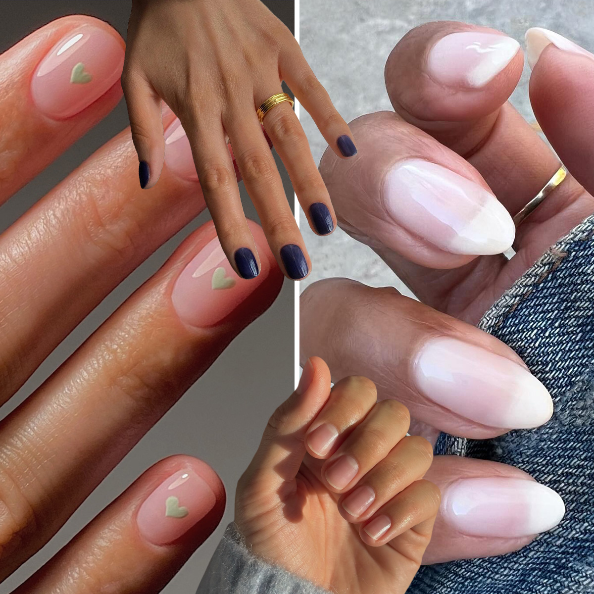Photo collage of 2026 fall nail trends