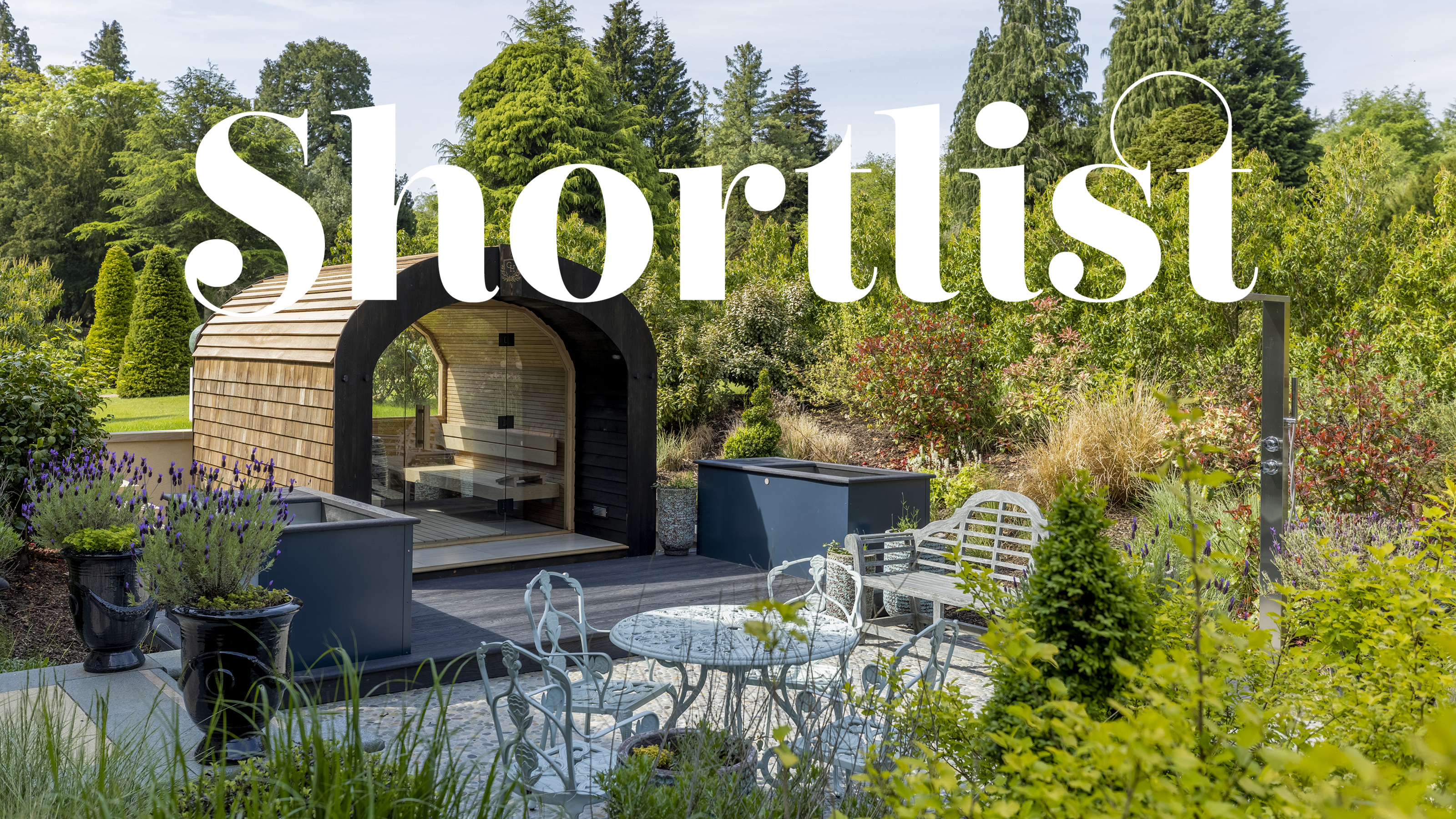Sauna and ice baths in garden