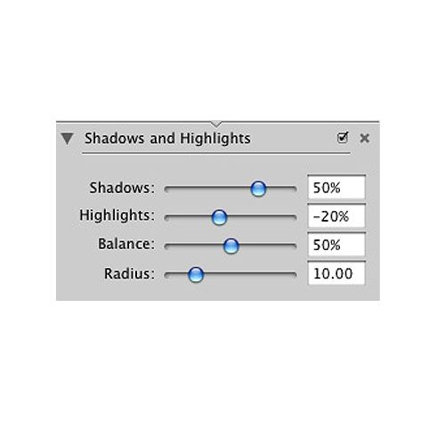 PhotoComplete image: This tool allows you to adjust the shadows and highlights.