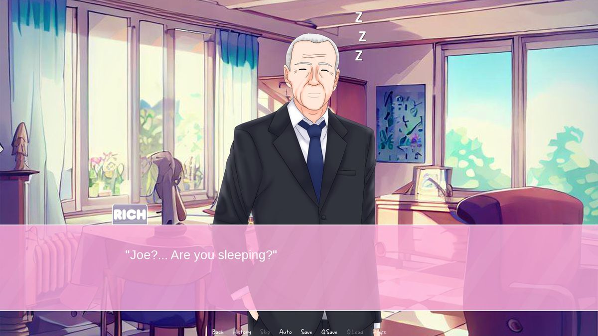 Joe Biden in a dating sim.