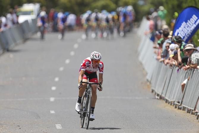 Miles Scotson was holding off the group, but not for long