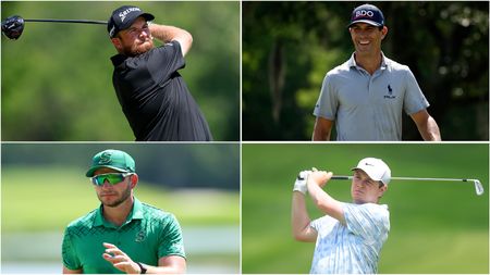 Shane Lowry, Billy Horschel, Dean Burmester and Robert MacIntyre all play shots