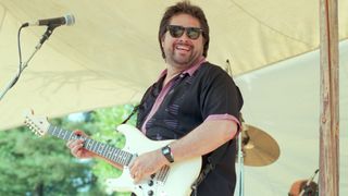 Coco Montoya of John Mayall's Bluesbreakers performs at Highlands Park on June 6, 1992 in Ben Lomond, California.