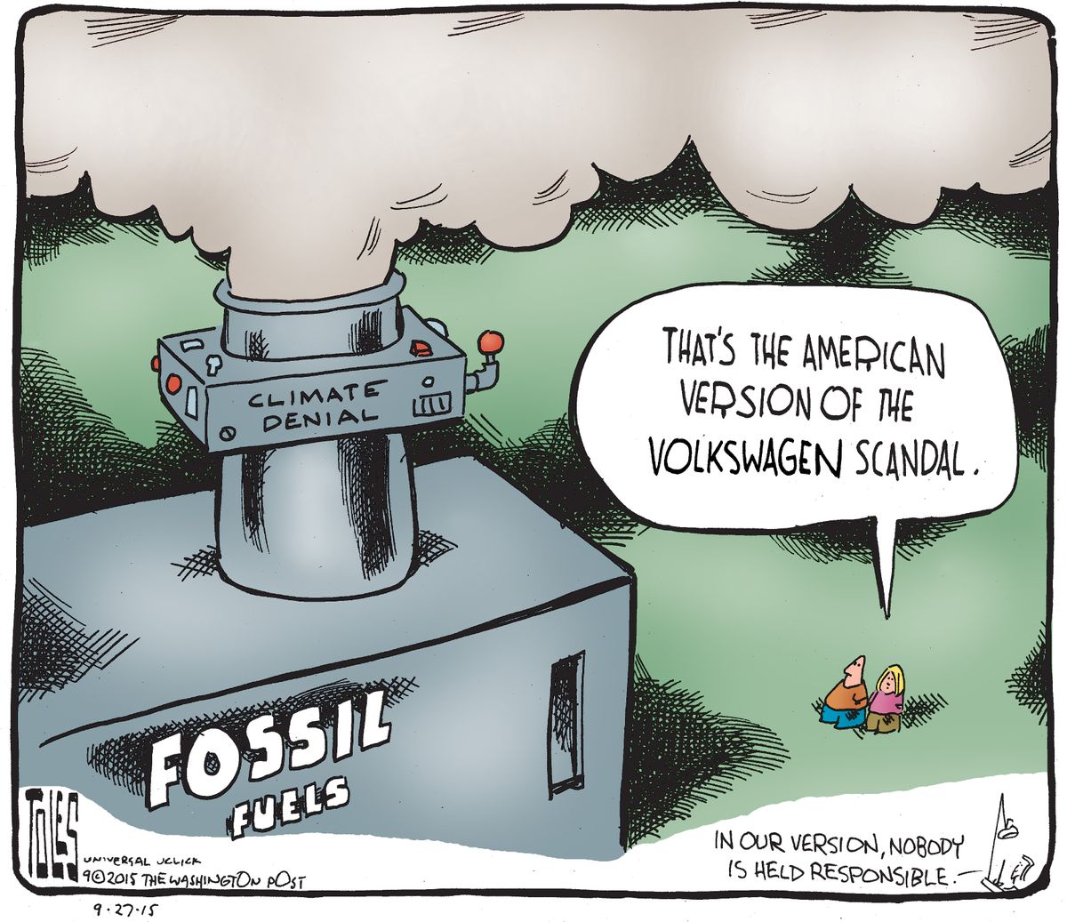 Editorial cartoon U.S. Climate Change Volkswagen | The Week