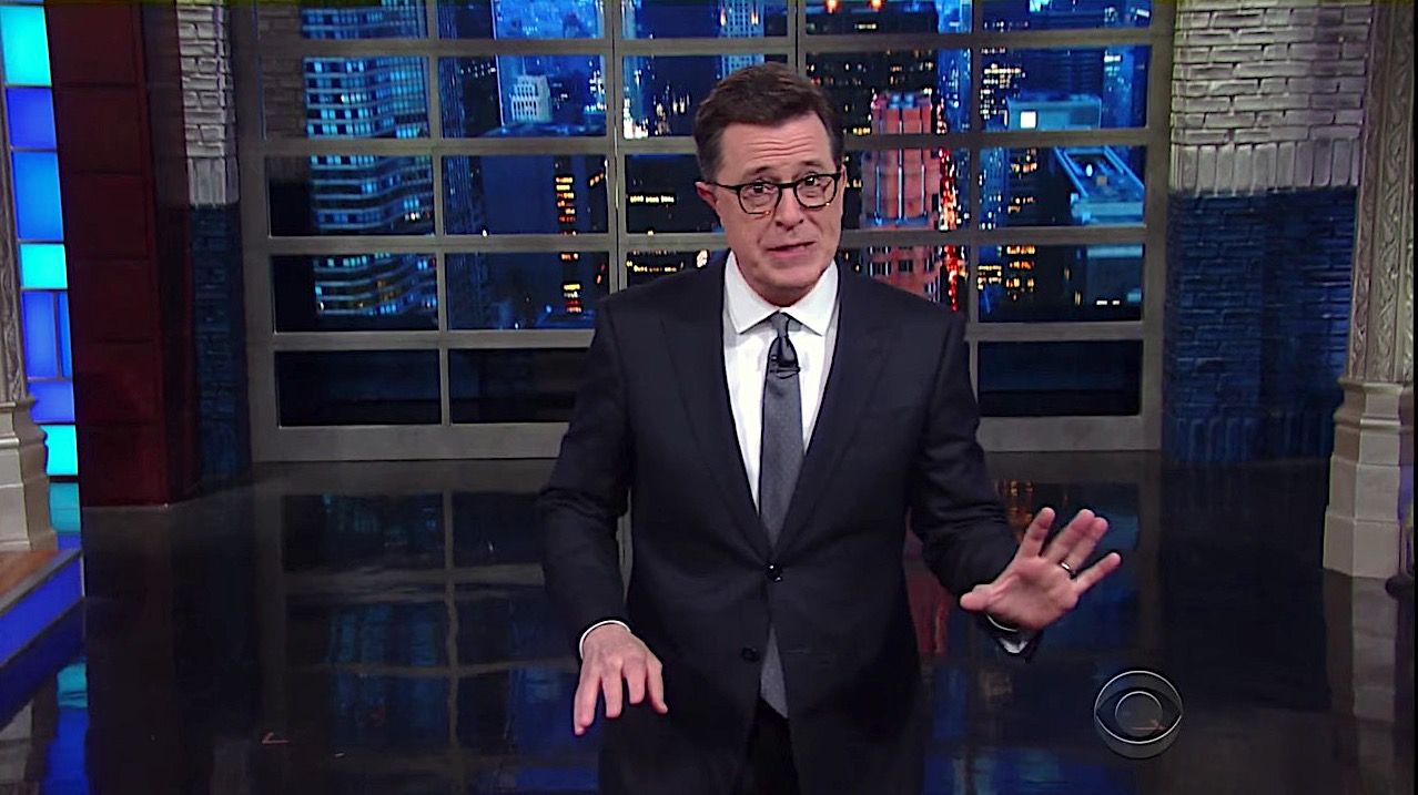 Stephen Colbert has theories about Trump and baseball