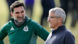 Yasir Al-Rumayyan and Jay Monahan during the opening round of the Alfred Dunhill Links Championship