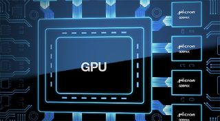 Micron diagram showing GPU with GDDR6X memory attached