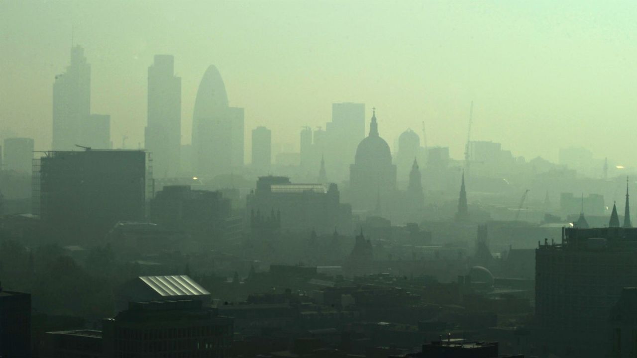 The London skyline seen through layers of pollution