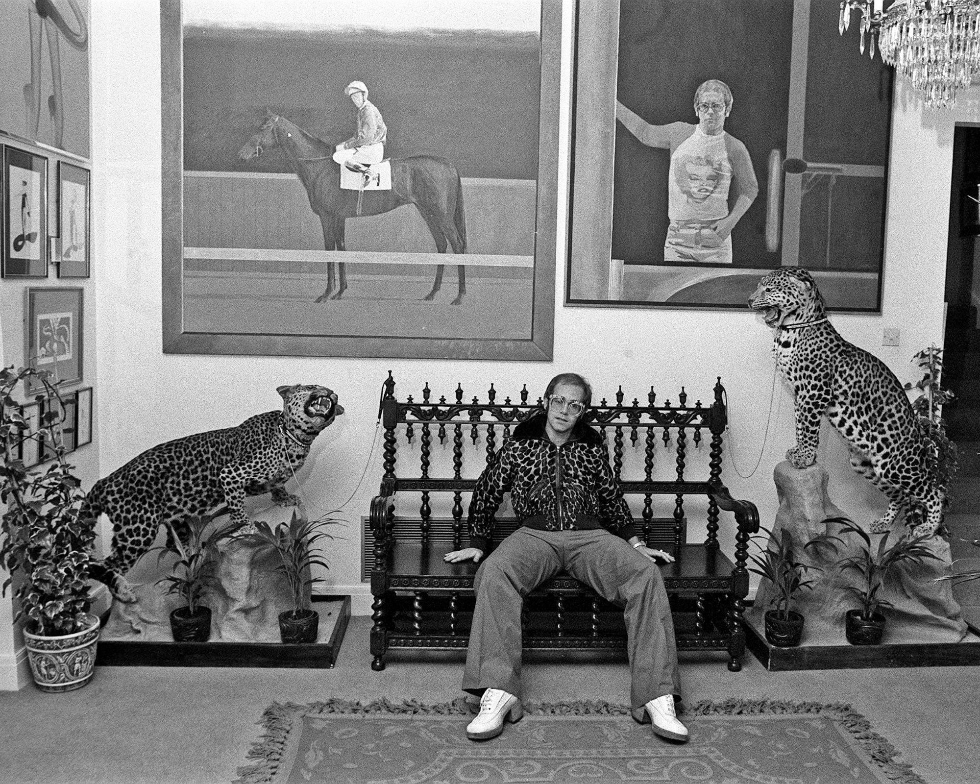 elton john in his entryway