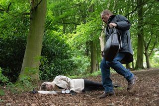 Will sees Kim in the woods in Emmerdale 