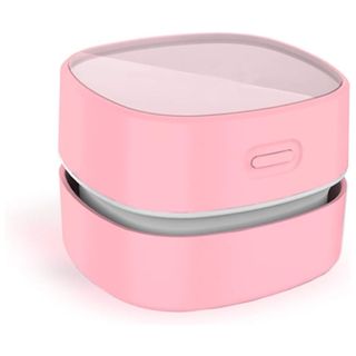 Pink mini desktop vacuum cleaner
