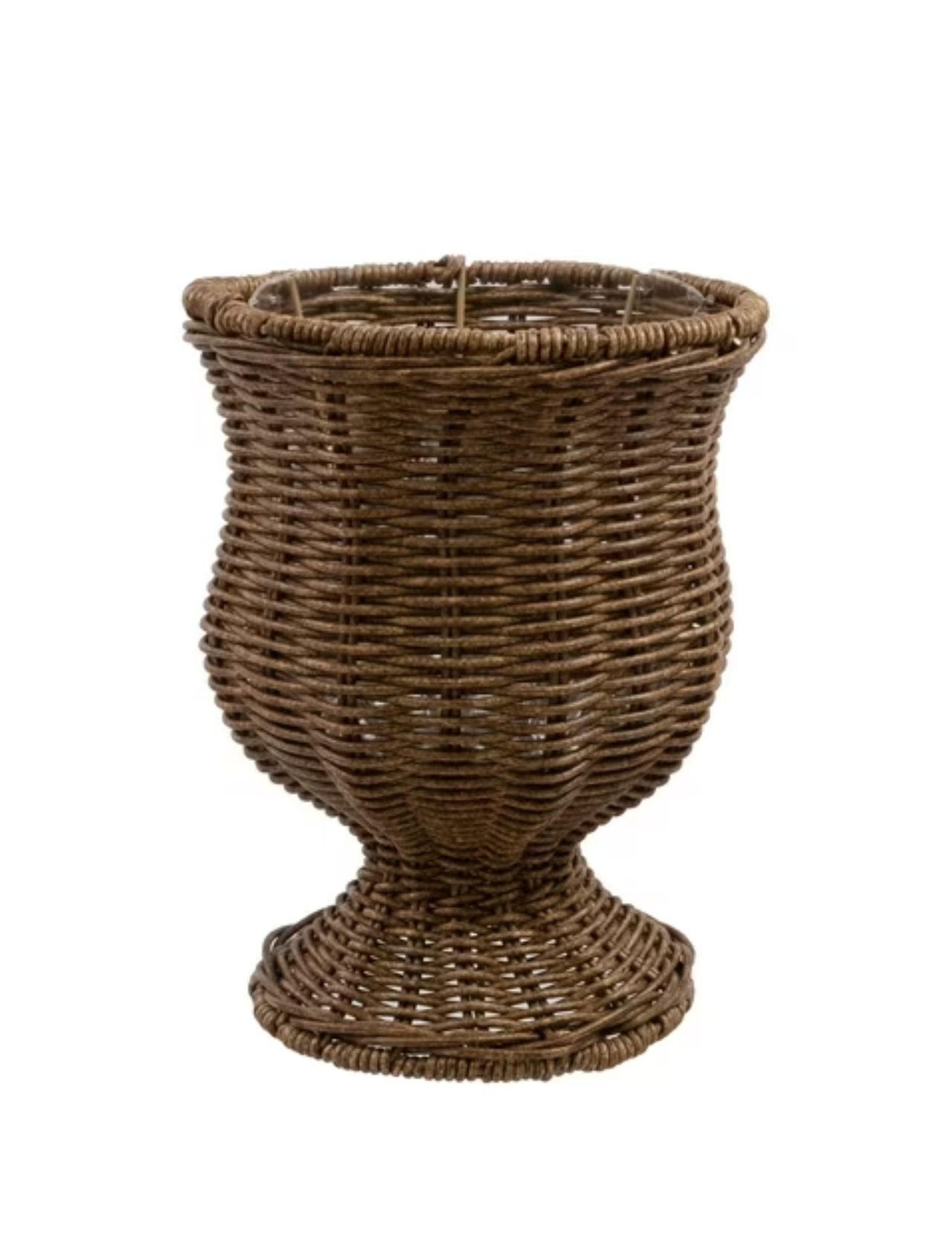 Woven Brown Urn Planter