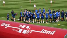 England’s players take part in a training session at Al Wakrah SC Stadium  