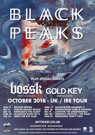 Black Peaks UK tour poster