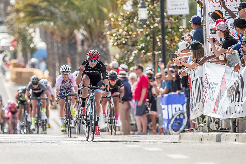 Megan Jastrab powers to victory in the Dana Point Grand Prix