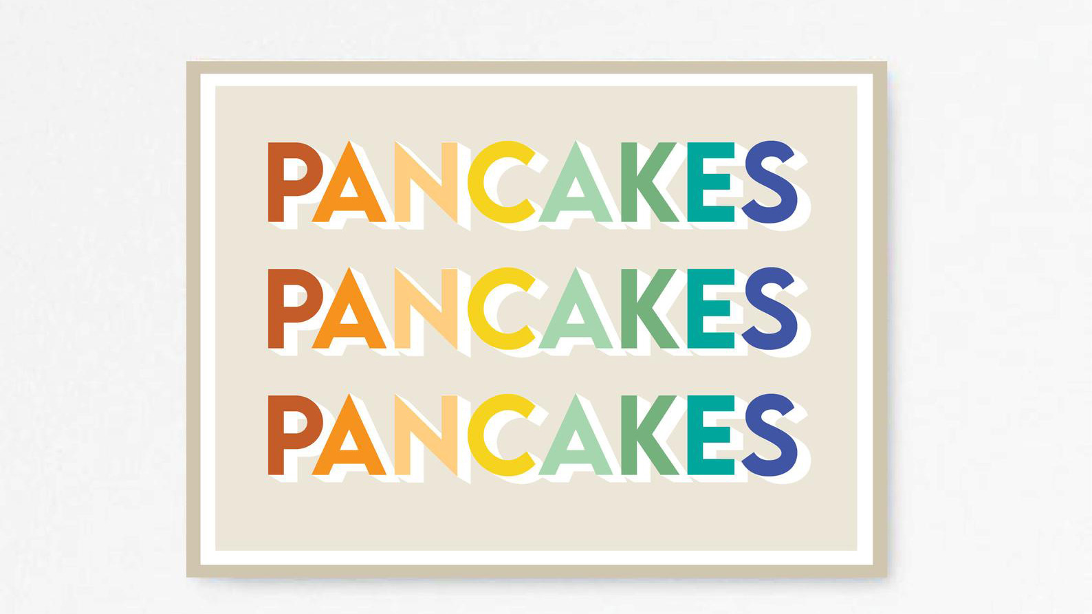 GeminiPrintsWallArt Pancakes Wall Art Print
