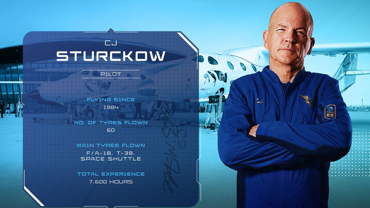 Virgin Galactic SpaceShipTwo Unity pilot CJ Sturckow, a former NASA astronaut and space shuttle commander.
