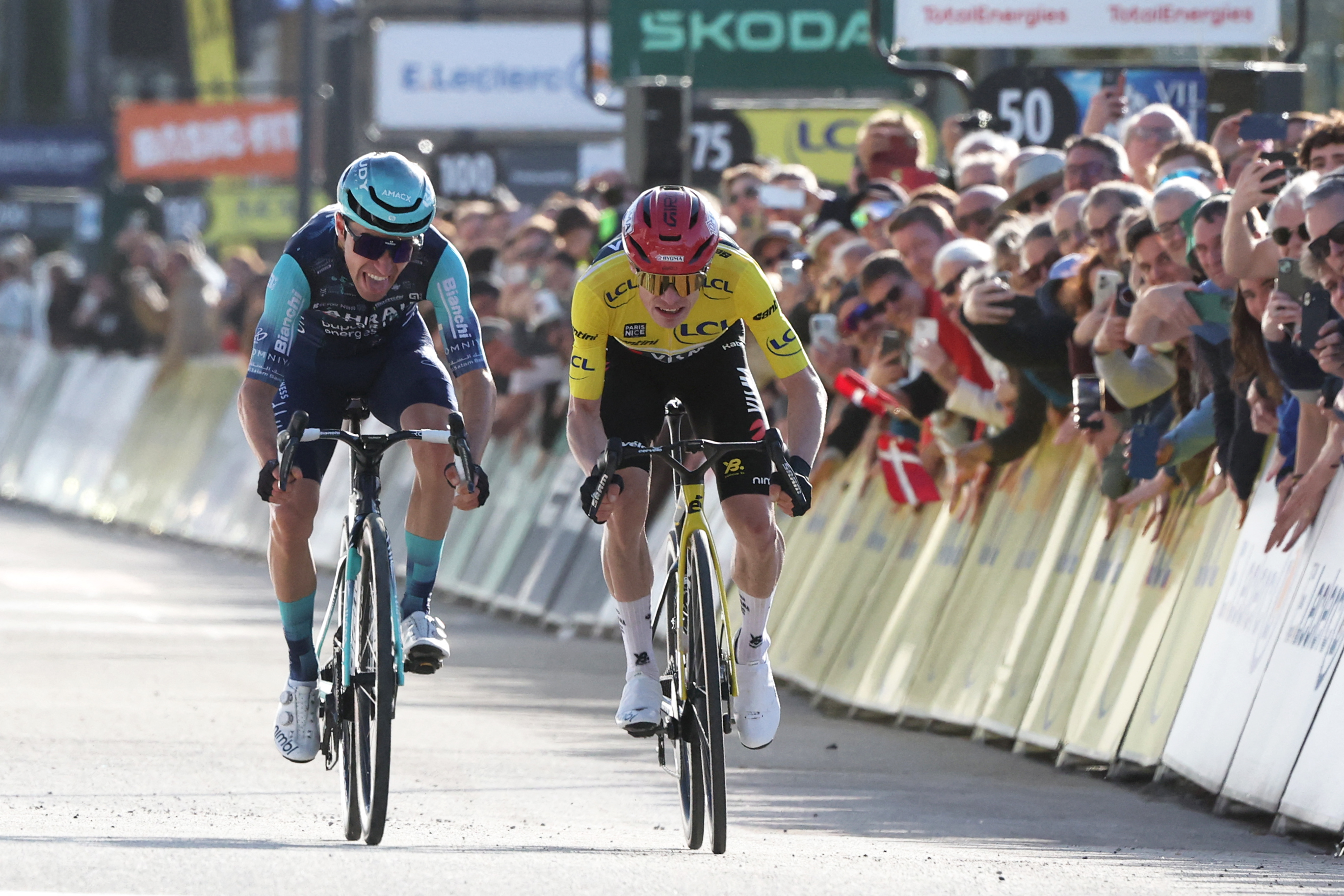 Lenny Martinez pips Jonas Vingegaard to stage 8 victory of Paris-Nice