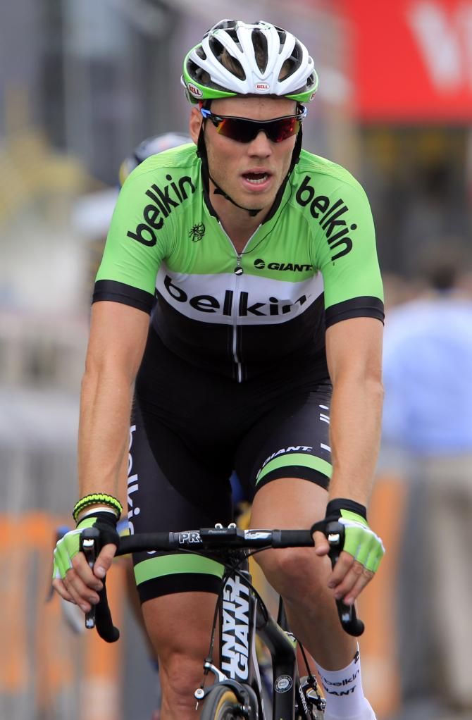 Lars Boom represented his new team colours in the day's escape
