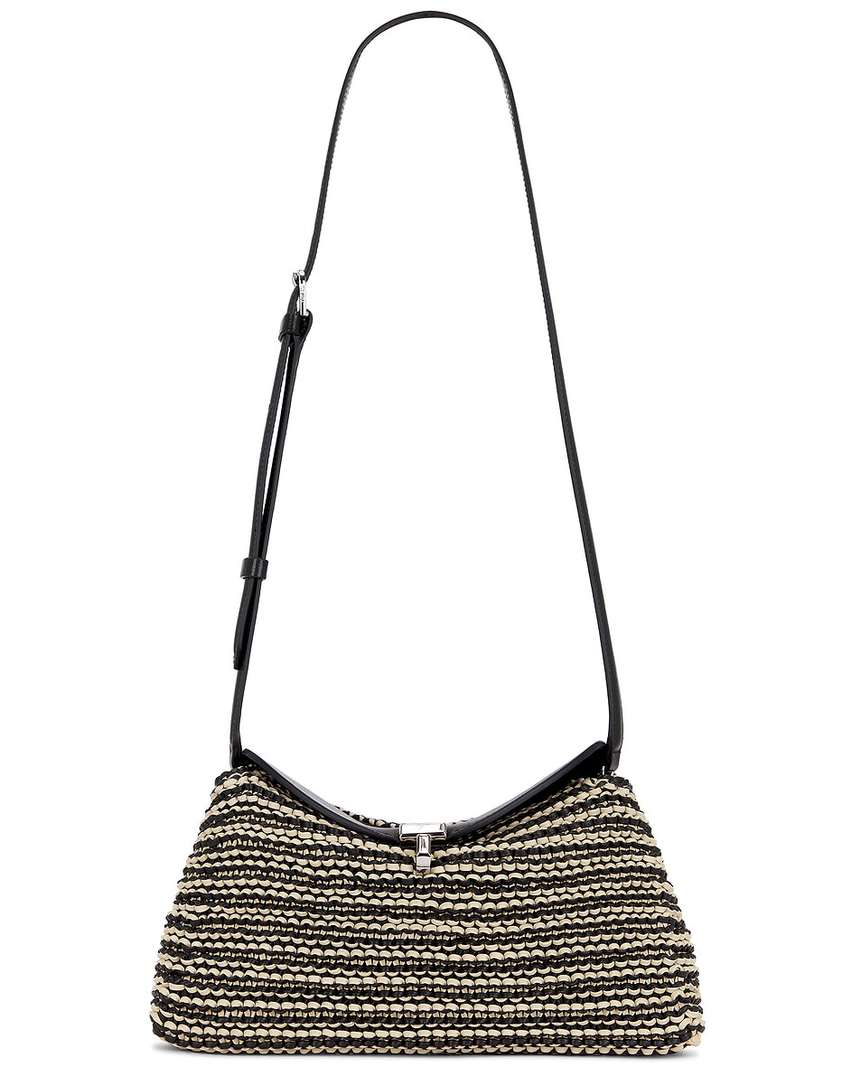 Toteme T-Lock Woven Leather Clutch