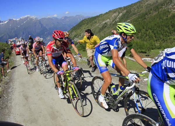 Nibali and Scarponi watched each other carefully throughout the stage