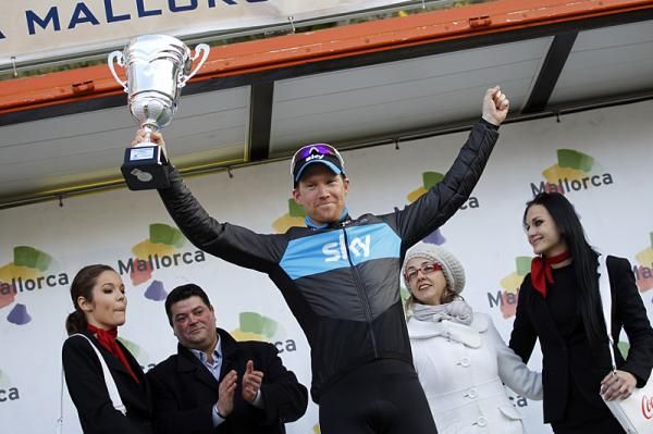 Lars Peter Nordhaug (Sky) on the podium in Mallorca
