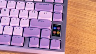 A purple Chilkey ND75 LP mechanical keyboard